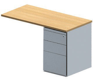 caisson hauteur bureau